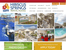 Tablet Screenshot of hibiscusspringsrentals.com